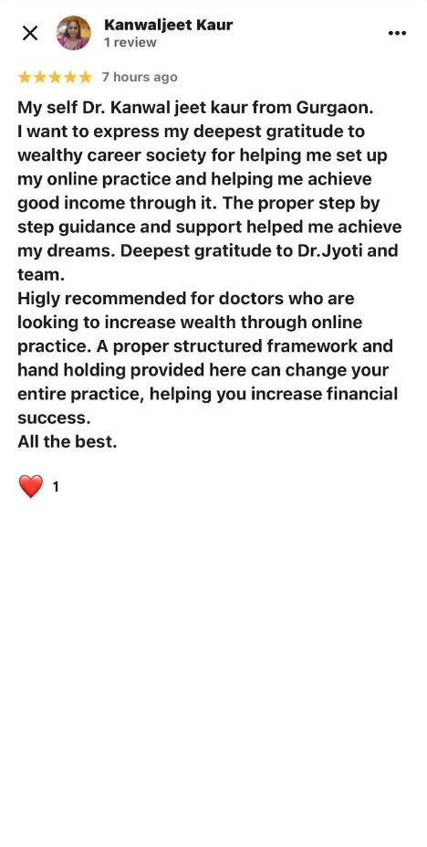 Doctor testimonial screenshot 2